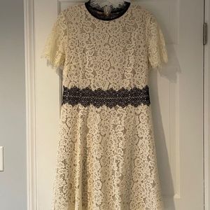 Ivory Lace Short Dress by Apricot NWT.  Size 10 US/14 UK.  Fully lined.